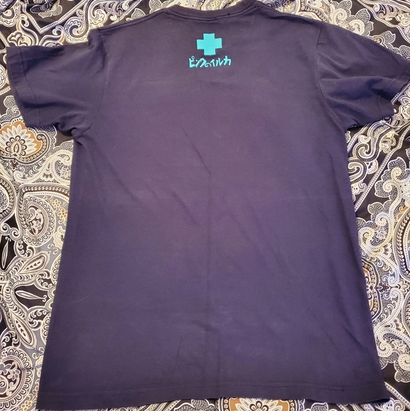 Pink Dolphin Tee, Navy Teal Pink, Size Medium - Picture 5 of 6